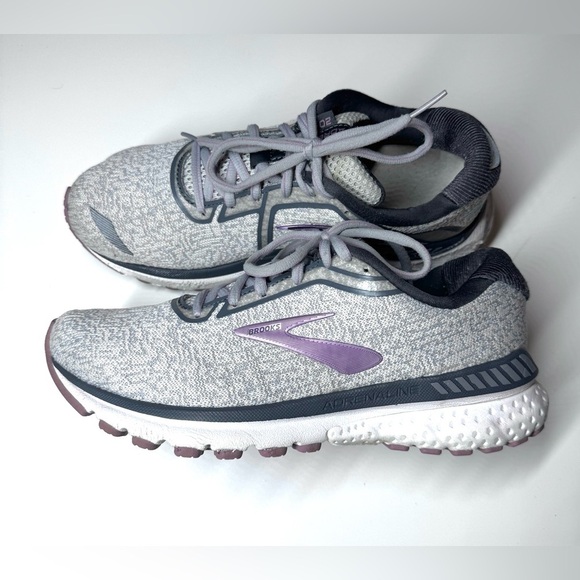 Brooks Women’s Adrenaline GTS 20 Gray Purple Athletic Running Sneakers Size-8.5 - Picture 7 of 9